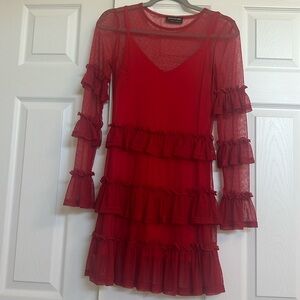 Long sleeve mini dress